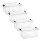 Superio 13.7 Quart Clear Plastic Storage Bin with Lid, Stackable Organizer Box, BPA-Free Storage Container for Home, Garage, School & Office, 1 Pack