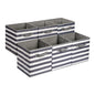 Amazon Basics Collapsible Fabric Storage Cubes Organizer with Handles, Sturdy Storage Bins for Organization, 10.5" x 10.5" x 11", Beige, 6-Pack