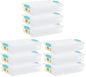 Tribello Plastic Storage Containers With Lids For Organizing, 6 Quarts - (Large - 14 x 11 x 3)