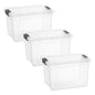Superio 13.7 Quart Clear Plastic Storage Bin with Lid, Stackable Organizer Box, BPA-Free Storage Container for Home, Garage, School & Office, 1 Pack
