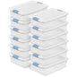 Sterilite Latching Box with Lids for Home and Office, 32 Quart, 6-Pack