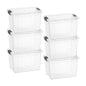 Superio 13.7 Quart Clear Plastic Storage Bin with Lid, Stackable Organizer Box, BPA-Free Storage Container for Home, Garage, School & Office, 1 Pack