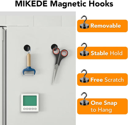 MIKEDE 85LBS+ Magnetic Hooks, Strong Cruise Cabin Ship Essentials Black