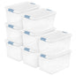Sterilite Wheeled Latching Box w/ Lids for Home & Office, 56 Quart, 4-Pack