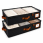 HOMELUX THEORY Under Bed Storage, Low Profile 2pc with Lid, Black