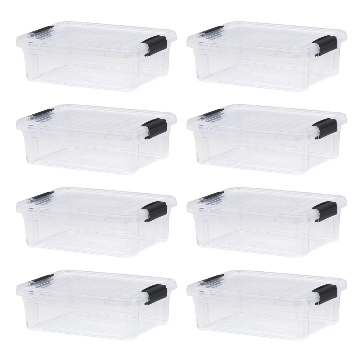 Superio 13.7 Quart Clear Plastic Storage Bin with Lid, Stackable Organizer Box, BPA-Free Storage Container for Home, Garage, School & Office, 1 Pack