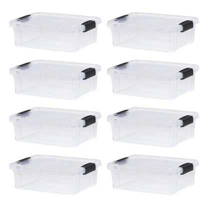 Superio 13.7 Quart Clear Plastic Storage Bin with Lid, Stackable Organizer Box, BPA-Free Storage Container for Home, Garage, School & Office, 1 Pack