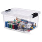 Superio 13.7 Quart Clear Plastic Storage Bin with Lid, Stackable Organizer Box, BPA-Free Storage Container for Home, Garage, School & Office, 1 Pack