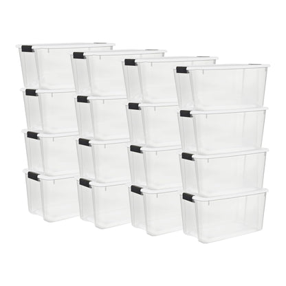 Sterilite Ultra Latch Box with Lids for Home and Office, 70 Quart, 4-Pack