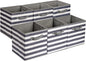 Amazon Basics Collapsible Fabric Storage Cubes Organizer with Handles, Sturdy Storage Bins for Organization, 10.5" x 10.5" x 11", Beige, 6-Pack