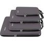 BAGAIL 4 Set/6 Set/8 Set Compression Packing Cubes Travel Accessories Expandable Packing Organizers (Half Mesh, 6-Black)