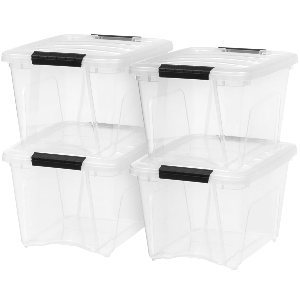 IRIS USA 6-Pack 54 Quart Storage Bins with Lids, Clear