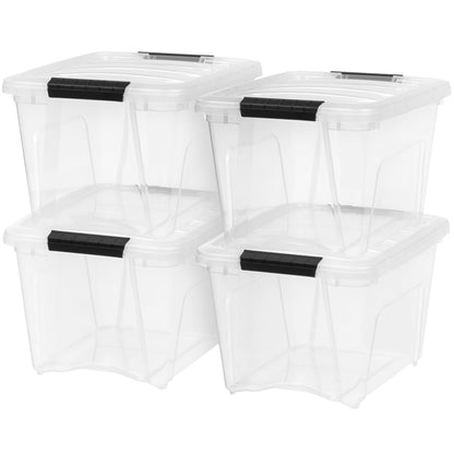 IRIS USA 6-Pack 54 Quart Storage Bins with Lids, Clear