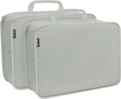 Compression Packing Cubes Travel Packing Suitcase Organizer Bags, Beige