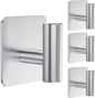 Aikzik 4 Pack Large Heavy Duty Wall Hooks - 26lb Max, Stainless Steel Adhesive Towel Hook, Shower Hooks for Hanging Towel, Coat, Robe, Wall Hook for Use in Bathroom, Kitchen and Door, Matte Black
