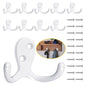 Homanu 14 Pack Black Coat Hooks Wall Mounted Double Prong with 28 Screws