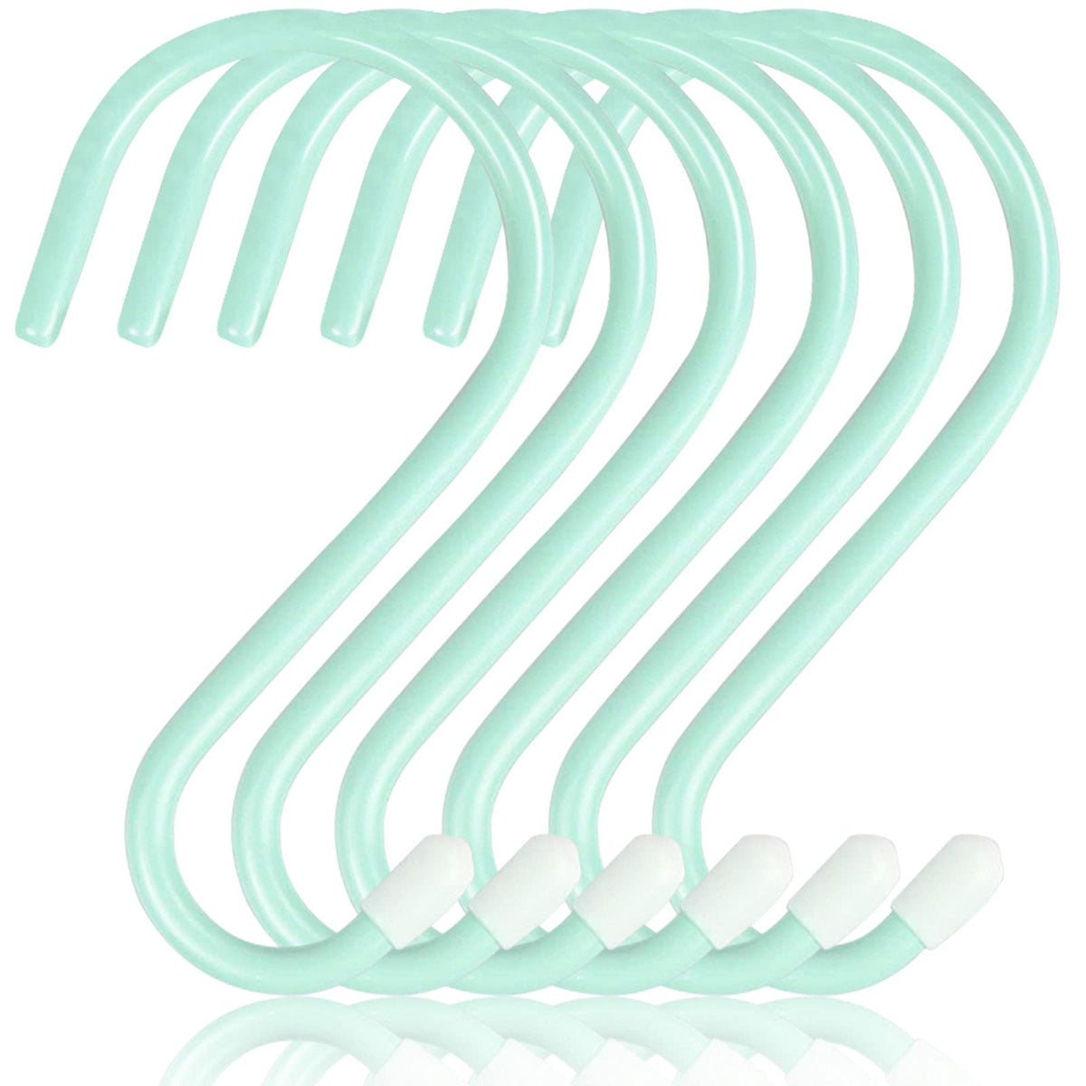 DINGEE 4 Inch 12 Pack S Hooks - Heavy Duty, Large Rubber Coated Black Non Slip Metal Hooks for Closet, Garden, Jeans, Plants, Jewelry, Pot, Pan, Cups, Towels
