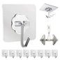 DDMY Adhesive Wall Hooks Heavy Duty 50LB Clear Hook 24 Pack for Hanging
