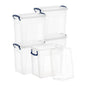 Superio 13.7 Quart Clear Plastic Storage Bin with Lid, Stackable Organizer Box, BPA-Free Storage Container for Home, Garage, School & Office, 1 Pack