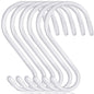 DINGEE 4 Inch 12 Pack S Hooks - Heavy Duty, Large Rubber Coated Black Non Slip Metal Hooks for Closet, Garden, Jeans, Plants, Jewelry, Pot, Pan, Cups, Towels