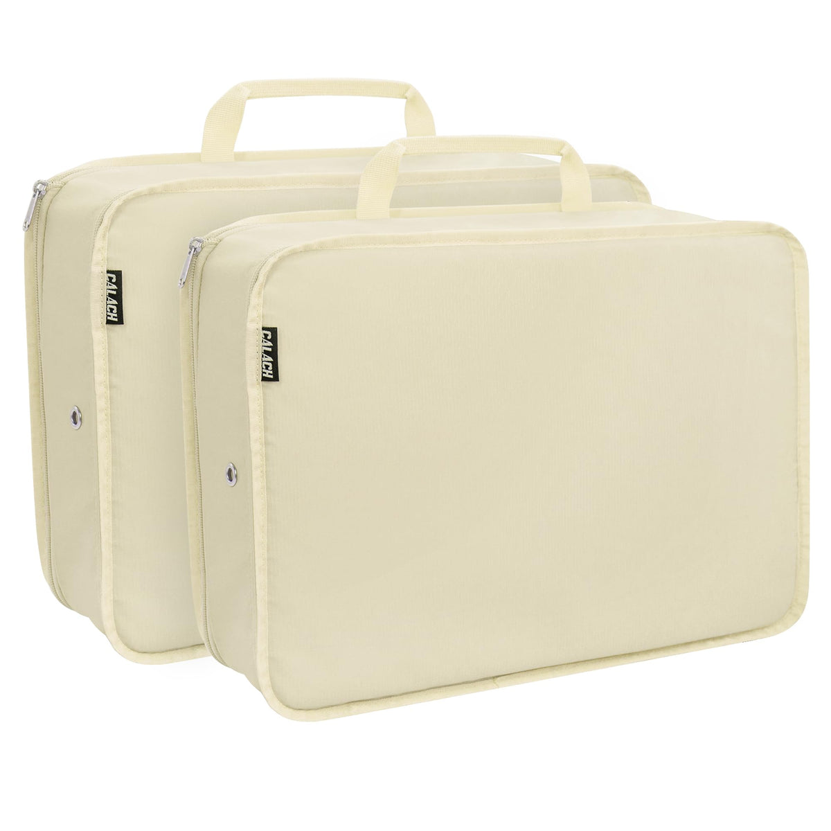 Compression Packing Cubes Travel Packing Suitcase Organizer Bags, Beige
