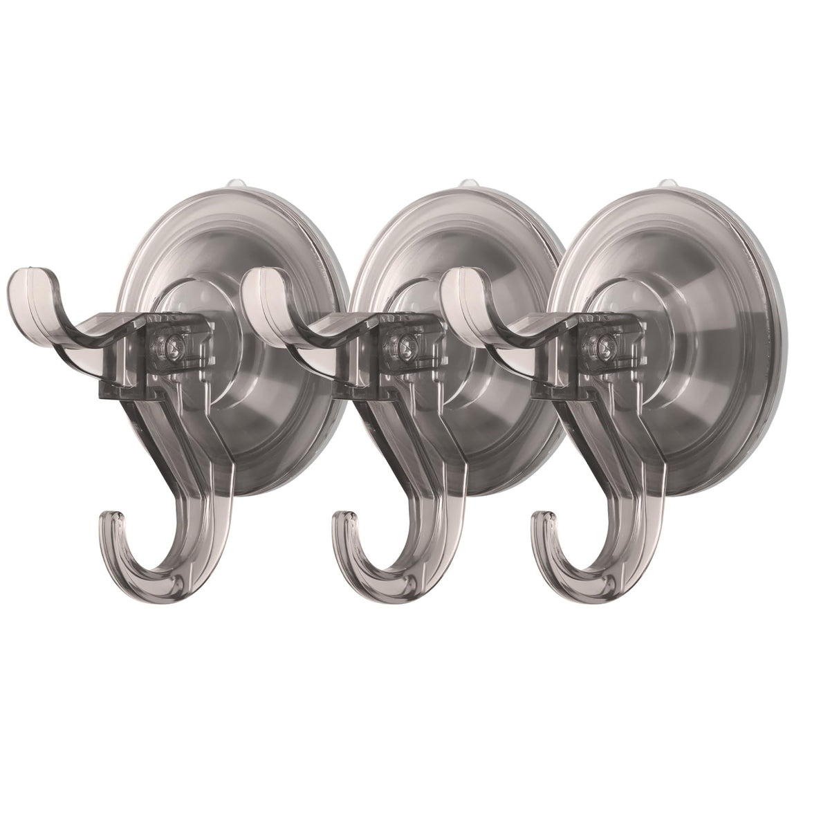 Antimbee 3 Pack Suction Cup Hooks, Clear Suction Cup Hanger, Removable Small Suction Cups for Shower, Bathroom, Glass, Door, Windows, Kitchen-Max Hanging up to 11 lbs on Smooth Surface