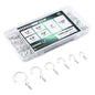 EIENHOSHI 105 Pcs Screw Hooks, 6 Sizes Bronze Cup Hooks, Screw Hooks for Hanging, Metal Cup Hooks Screw in (1/2", 5/8", 3/4", 7/8", 1'', 1-1/4")
