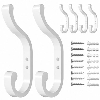 Coat Hooks Wall Mount,Heavy Duty Wall Hooks for Backpack,Towel,Black 4 Pack