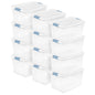 Sterilite Latching Box with Lids for Home and Office, 32 Quart, 6-Pack