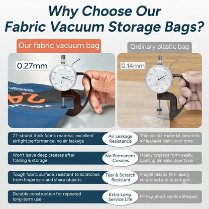 Oxford Fabric Vacuum Storage Bags for Travel, Tear & Scratch Resistant