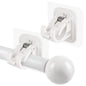 8PCS Self Adhesive No Drill Adjustable Curtain Rod Holder Hooks Brackets