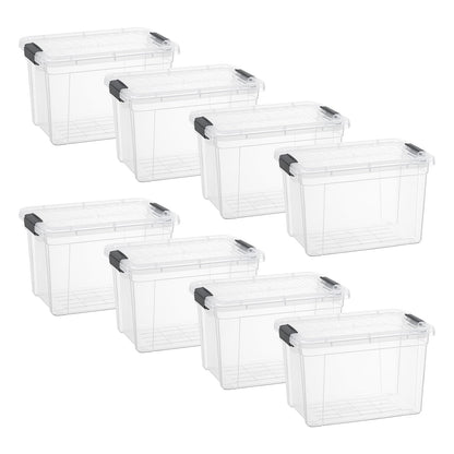 Superio 13.7 Quart Clear Plastic Storage Bin with Lid, Stackable Organizer Box, BPA-Free Storage Container for Home, Garage, School & Office, 1 Pack