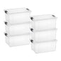 Superio 13.7 Quart Clear Plastic Storage Bin with Lid, Stackable Organizer Box, BPA-Free Storage Container for Home, Garage, School & Office, 1 Pack