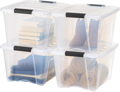 IRIS USA 6-Pack 54 Quart Storage Bins with Lids, Clear