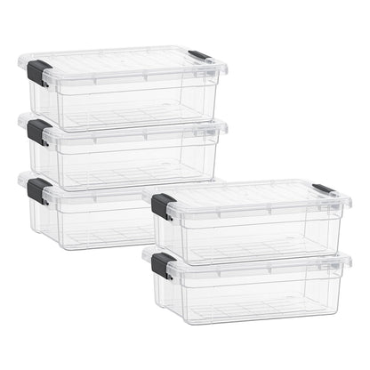 Superio 13.7 Quart Clear Plastic Storage Bin with Lid, Stackable Organizer Box, BPA-Free Storage Container for Home, Garage, School & Office, 1 Pack