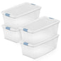 Sterilite Latching Box with Lids for Home and Office, 32 Quart, 6-Pack