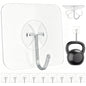 Large Hooks for Hanging Heavy-Duty 44Ib(Max) 10 Packs, Wall Hangers without Nails Self-Adhesive Traceless Clear and Removable, Waterproof and Rustproof Multiple Uses for Bathroom Kitchen Home