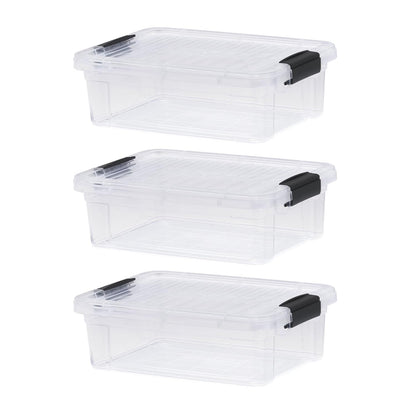 Superio 13.7 Quart Clear Plastic Storage Bin with Lid, Stackable Organizer Box, BPA-Free Storage Container for Home, Garage, School & Office, 1 Pack