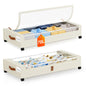 Yecaye Under Bed Storage with Wheels, 2Pack Under Bed Storage Containers, Underbed Shoe Storage Organizer, Rolling Under Bed Metal Drawers for Clothes, Blankets(30.71 x 16.93 x 6.69 in)
