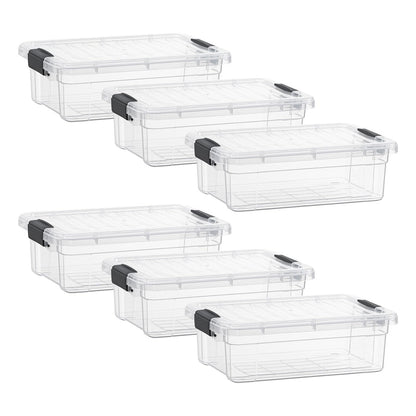 Superio 13.7 Quart Clear Plastic Storage Bin with Lid, Stackable Organizer Box, BPA-Free Storage Container for Home, Garage, School & Office, 1 Pack