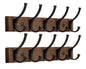 Optish Coat Rack Wall Mount, 16.5 Inches Wood Coat Hooks, Wall Hooks for Hanging, Hat Rack Bag Hanger Key Holder for Wall, Purse Hanger Towel Racks for Bathroom (1Pack, Brown)