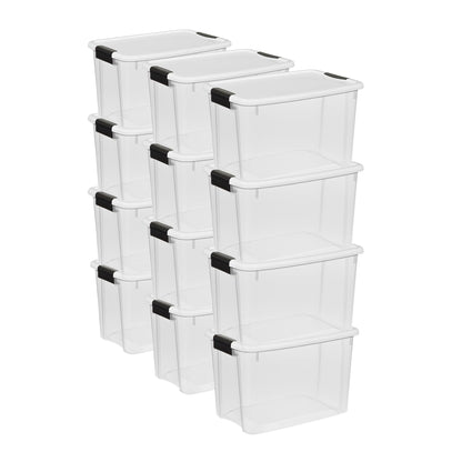 Sterilite Ultra Latch Box with Lids for Home and Office, 70 Quart, 4-Pack