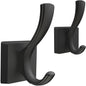 TOFIIGREM Black Towel Hooks Coat Hooks for Wall, Hand Towel Holder Robe Hook for Bathroom, Entryway Hat Hooks for Hanging Coat Towels Keys Hats (6 Pack)