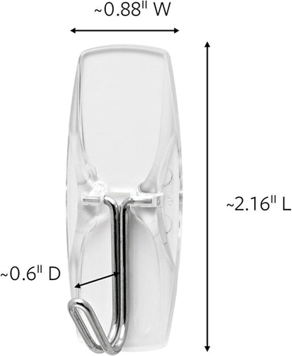 Command Medium Clear Wire Hooks, 10 Hooks, 12 Strips