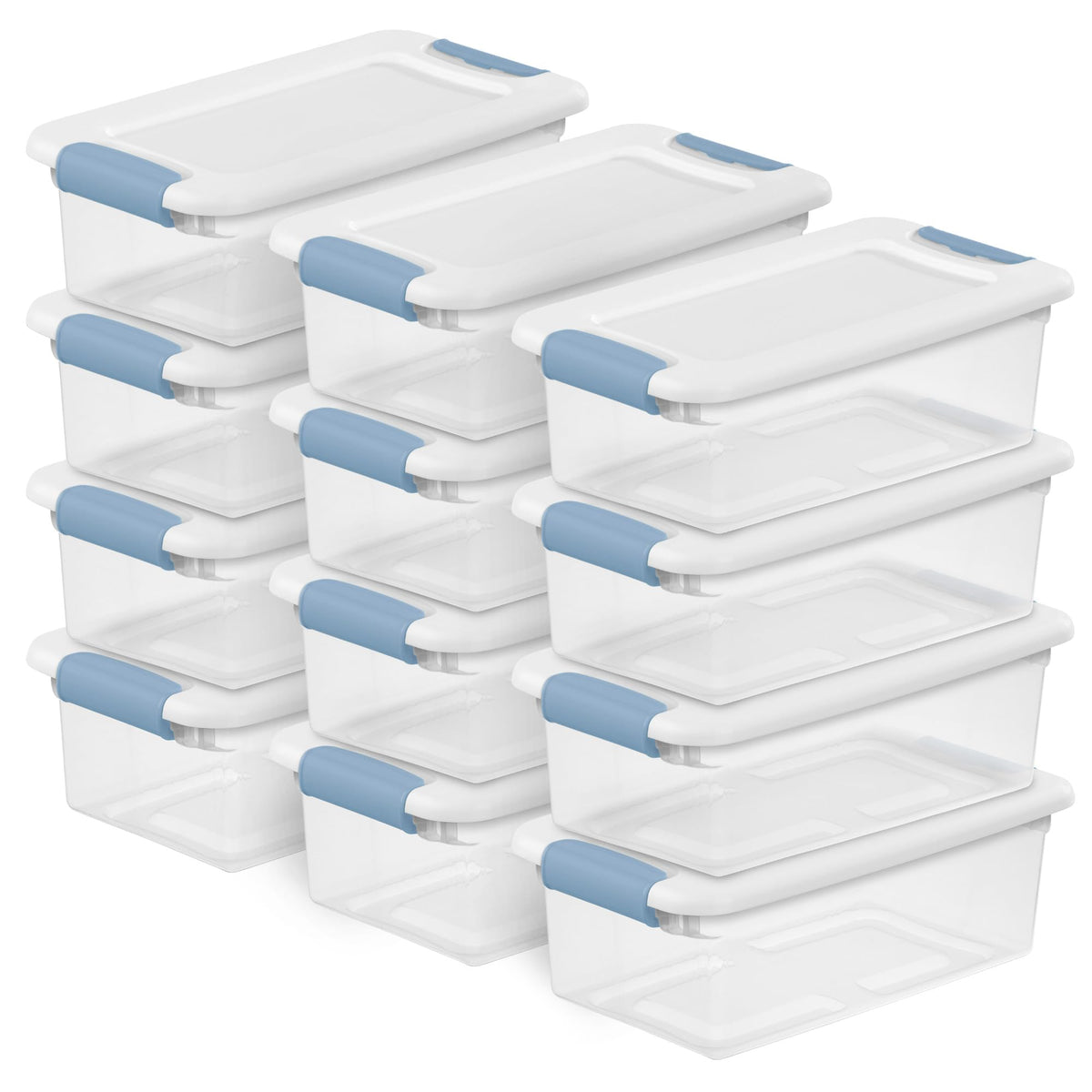 Sterilite Wheeled Latching Box w/ Lids for Home & Office, 56 Quart, 4-Pack