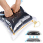 ALMING Compression Bags - Travel Essentials - 12 Pack Space Saver Bags - No Vacuum Pump Or Air Extractor is Needed - Storage Accessorie and Home Packing Organizers (transparent)