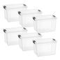 Superio 13.7 Quart Clear Plastic Storage Bin with Lid, Stackable Organizer Box, BPA-Free Storage Container for Home, Garage, School & Office, 1 Pack