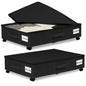 Vincona Under Bed Storage with Wheels, 2 Pack Under Bed Storage Containers with Label Holders for Clothes, Shoes and Blankets, Rolling Underbed Shoe Organizer with Cover, Beige (30.71x15.7x7.28 in)