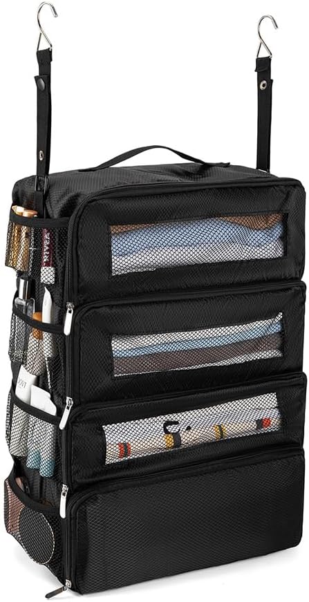 Hanging Travel Organizer with Hook, Packing Cubes for Suitcase.