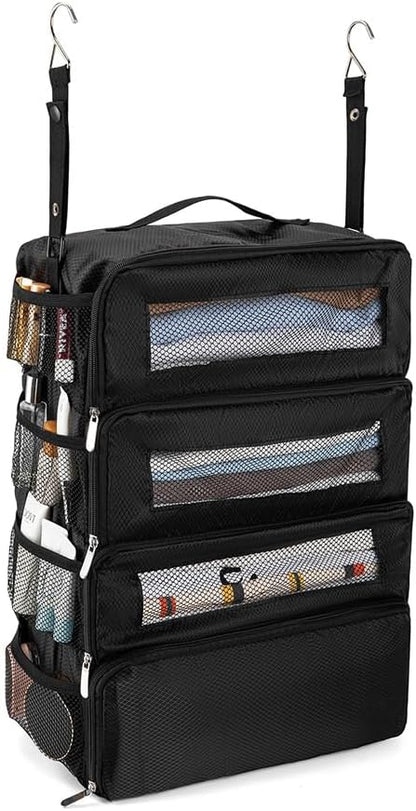 Hanging Travel Organizer with Hook, Packing Cubes for Suitcase.